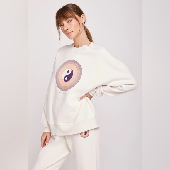 Spiritual Gangster Ying Yang Relaxed Crew Sweatshirt - Size Small NWOT - Picture 2 of 3